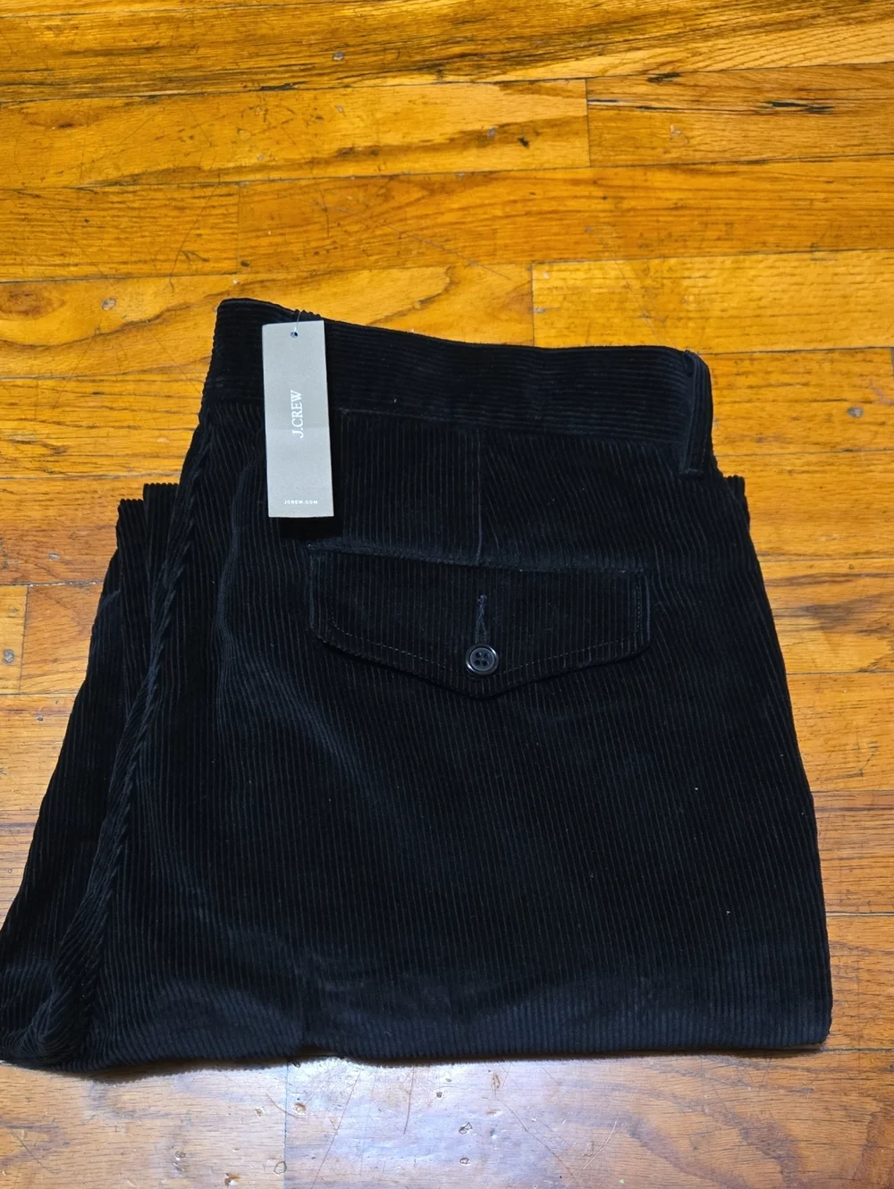 J Crew Oarsman Classic-fit 10-wale corduroy trouser Black 33x32 (31)- NWT
